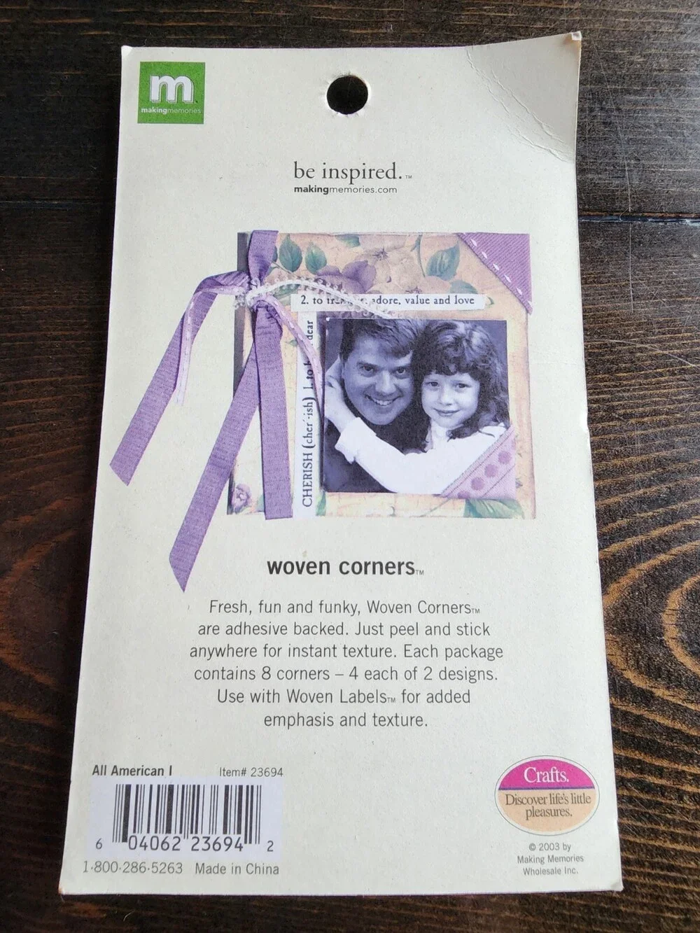 RARE Making Memories Woven Photo Corners Card Scrapbook Stickers Retired NEW #18